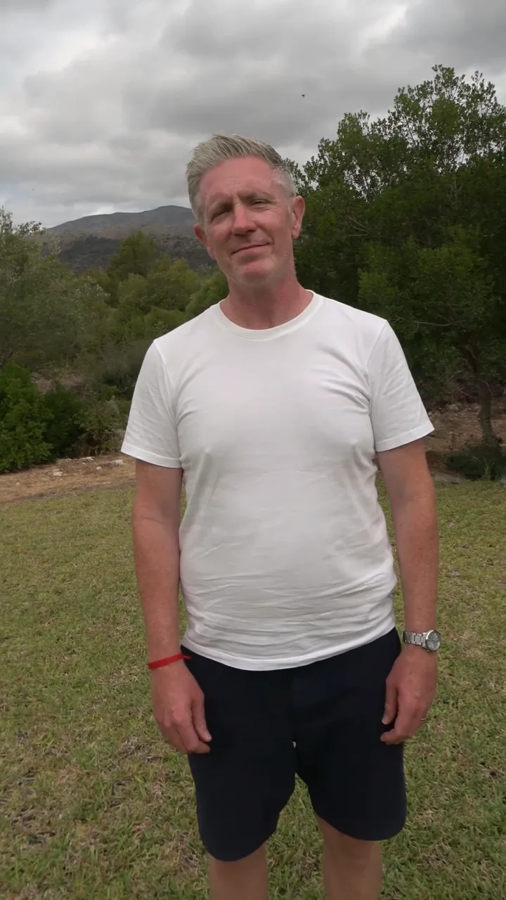Pete on the lawn at the end of the August 2026 retreat